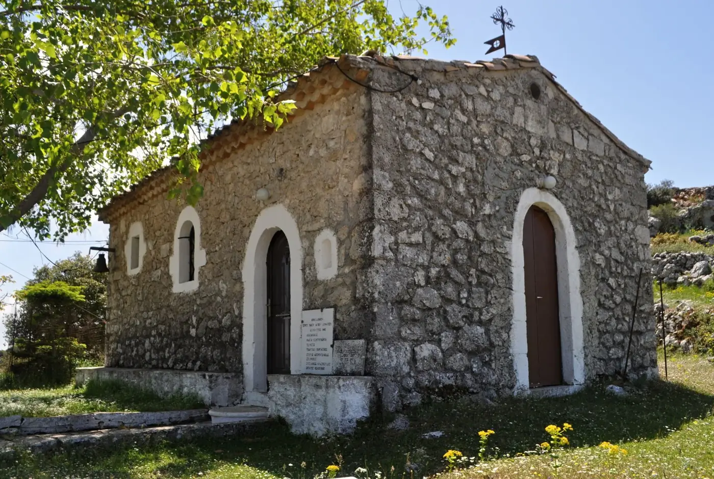 Explore the historical stone church in Lefkada, showcasing traditional Greek architecture.